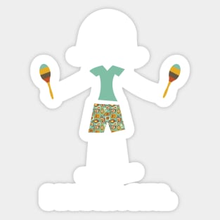 Funny Womens Maraca Sticker